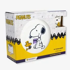 Kit De Café Da Manhã Com 3 Peças Snoopy